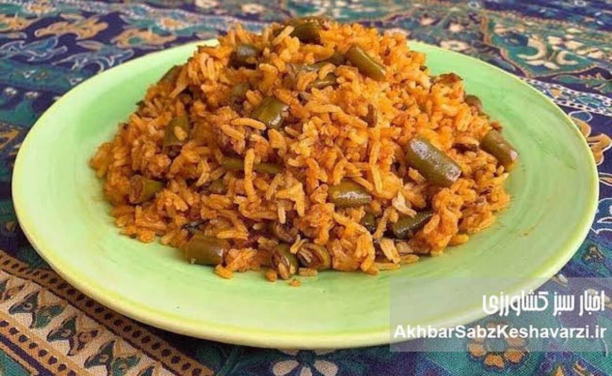 لوبیا پلو مجلسی بدون گوشت، ارزان و ساده+جزئیات 