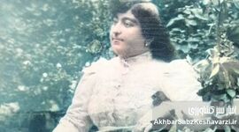 ژست «تاج‌السلطنه، دختر ناصرالدین شاه» با لباس اروپایی و بادبزن+عکس