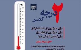 همدلی مردم در دو درجه کمتر

