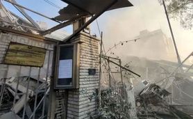 ویرانی ساختمان کنسولگری ایران در دمشق+ ویدئو


