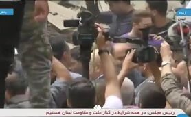 حضور قالیباف در محل شهادت سید حسن نصرالله+ ویدئو


