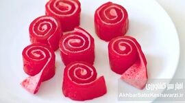 طرز تهیه ژله رولی ساده و مجلسی با بستنی (آموزش کامل + نکات مهم)