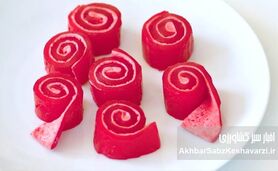 طرز تهیه ژله رولی ساده و مجلسی با بستنی (آموزش کامل + نکات مهم)
